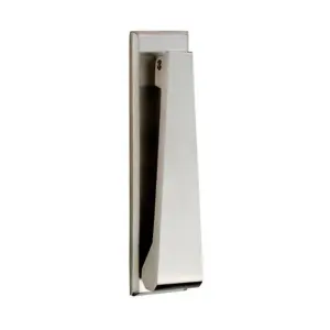 Slimline Contemporary Door Knocker 128mm Fixing Centres Satin Stainless Steel