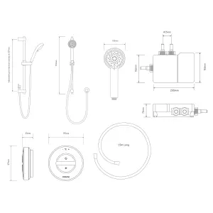 Aqualisa Smart Link Concealed valve HP/Combi Digital 4-spray pattern Shower