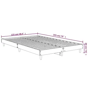 Berkfield Bed Frame Black 120x190 cm Engineered Wood