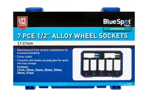 Blue Spot Tools - 7 PCE 1/2" Alloy Wheel Sockets (17-27mm)