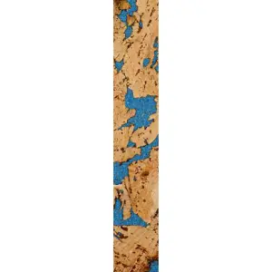 Sample: Beautiful Cork Wall Panels - Blue - 1 Stripe - 30cm x 5cm (11.81in x 1.96in)