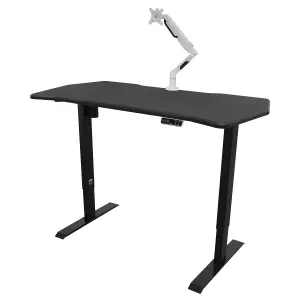 Dellonda Carbon Electric Adjustable Standing Desk, Quiet, Fast, 1400 x 700mm