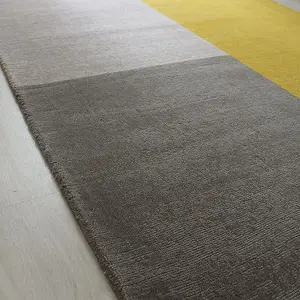 Mustard Geometric Handmade Luxurious Modern Wool Rug Easy to clean Living Room and Bedroom-200cm X 300cm