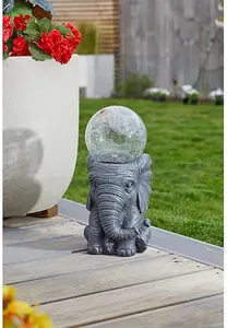 Solar Powered Colour Changing LED Elephant Garden Ornament