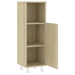 Berkfield Bathroom Cabinet Sonoma Oak 30x30x95 cm Engineered Wood