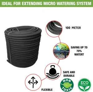 Transform Your Plant Watering 100m Aqua Drop Soaker Hose Drip Pipe-Premium Recycled Rubber LowWater Usage and Efficient Irrigation