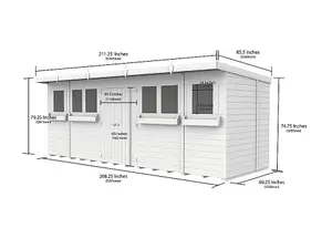 DIY Sheds 18x6 Pent Summer Shed Loglap