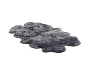 Uk Homeliving Dover 4 Piece Longwool Genuine Sheepskin Rug