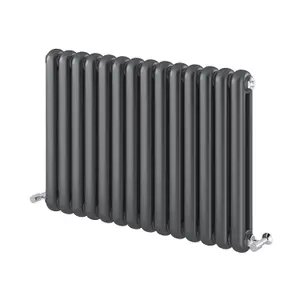 Estelle Grey Horizontal Column Radiator - 600x860mm