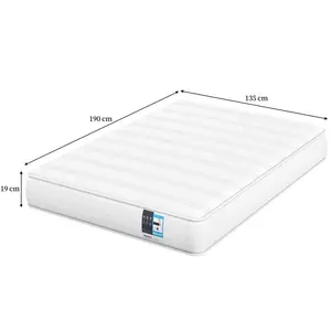 19cm Bonnell Spring and Medium Soft Mattress Double (4'6)