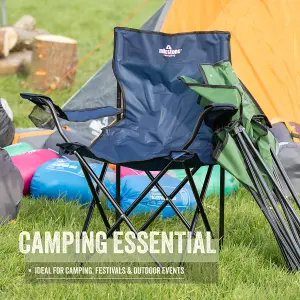 Milestone Camping Folding Camping Chair - Blue