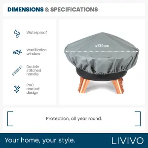 LIVIVO Outdoor Waterproof Garden Furniture Covers - Heavy Duty Rectangular Patio Table Cover, Rattan, Anti-UV  & Tear-Resistant