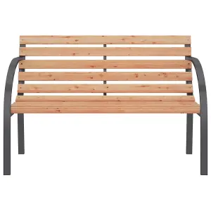 Berkfield Garden Bench 120 cm Wood and Iron