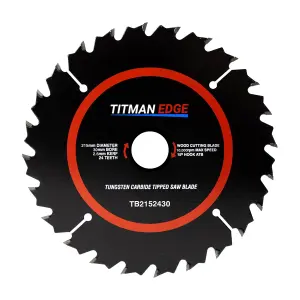 Titman Edge TCT General Purpose Saw Blade 215mm x 30mm x 24 Tooth - TB2152430