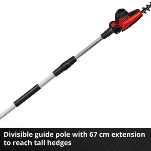 Einhell Cordless High Reach Hedge Trimmer 41cm 18V Power X-Change Pole-Mounted Trimmer GC-HH 18/45 Li-Solo - Body Only