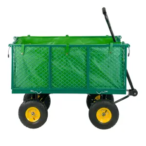 KCT Extra Large 4 Wheel Garden Trailer Heavy Duty Trolley