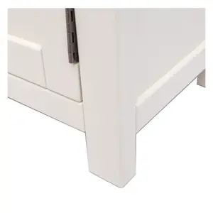 Maggiori Off White 2 Door TV Cabinet Chrome Knob