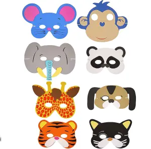 Eva Foam Animal Face Masks For Kids Birthday Party Bag Fillers Fancy Dress Accessories Assorted