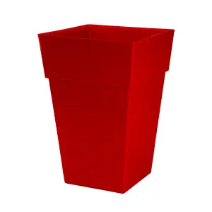 simpa 2PC Moda Milano 28L Red Plastic Planters.