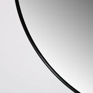 Melody Maison Black Oval Wall Mirror 40cm x 140cm