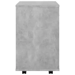 Berkfield Rolling Cabinet Concrete Grey 46x36x59 cm Engineered Wood