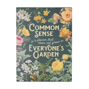 Country Living Wall Plaque - Common Sense Is A Flower