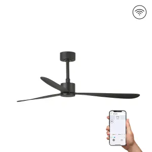 Luminosa Amelia Large Black Ceiling Fan Smart, 6 Speed