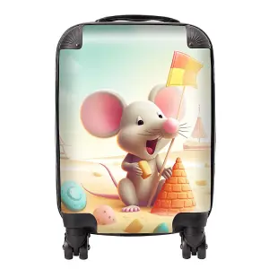 A Mouse On A Beach Holiday Suitcase - Small