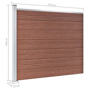 Berkfield Fence Panel WPC 175x146 cm Brown