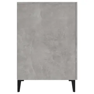 Berkfield Desk Concrete Grey 140x50x75 cm Engineered Wood