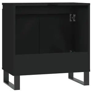 Berkfield Bathroom Cabinet Black 58x33x60 cm Engineered Wood