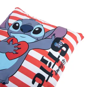 Lilo & Stitch Stripe Cushion Red/White/Blue (40cm x 40cm)