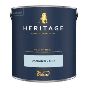 Dulux Trade Heritage Copenhagen Blue Velvet matt Wall paint, 2.5L