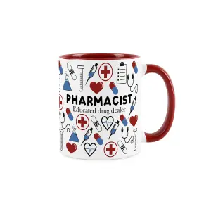 Pharmacist Mug - Humorous Medical Themed Trades Funny Novelty Gift - Tea/Coffee Hot Drinks Red Ceramic Cup Present