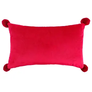 Red Merry Christmas Indoor Christmas Cushion (L)50cm x (W)30cm