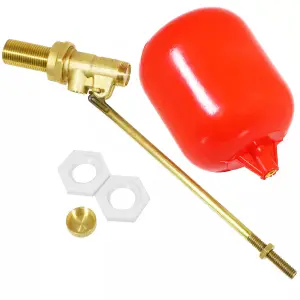 SPARES2GO Toilet Float Valve 1/2" Part 1 BS1212/1 High Pressure Side Entry 4 1/2" Plastic Cylinder Kit