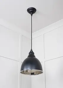 Smooth Nickel Brindley Pendant in Elan Black