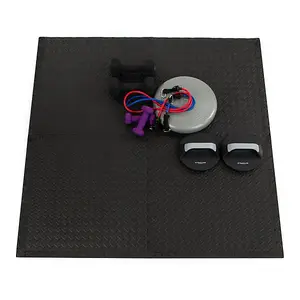 Interlocking Gym Floor Mats - Home EVA Foam Flooring Tiles - Set of 4