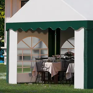 Outsunny 8 x 4m Marquee Gazebo, Party Tent with Sides and Double Doors