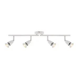 Luminosa Amalfi Adjustable 4 Light Spotlight Gloss White, GU10