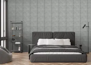 Hotel Luxe Urban Block Grey Wallpaper