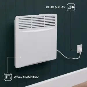 Adam Amba 1000W Electric Radiator in White