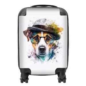 Jack Russell Dog Splashart Suitcase - Small