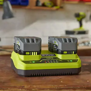 Ryobi ONE+ Dual Port Charger Kit (2x 4.0Ah) 18V