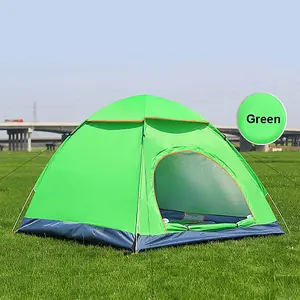 Green Portable Pop-Up Waterproof Camping Tent Suitable for 2-3 People