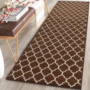 Smart Living Heavy Duty Machine Washable Runner for Hallway, Kitchen Non Slip Floor Mats, Door Mat 80cm x 150cm - Brown Cream