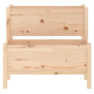 Berkfield Planter 84.5x84x75 cm Solid Wood Pine