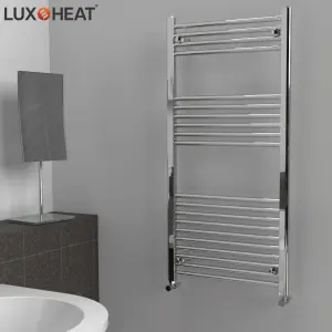 Towel Radiator Rail 1200 x 600 for Central Heating with Chrome Finish