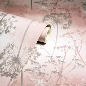 Arthouse Damselfly Blush Wallpaper