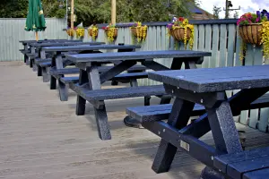 The Classic A-Frame Recycled Plastic Picnic Bench Table - 6 Seater